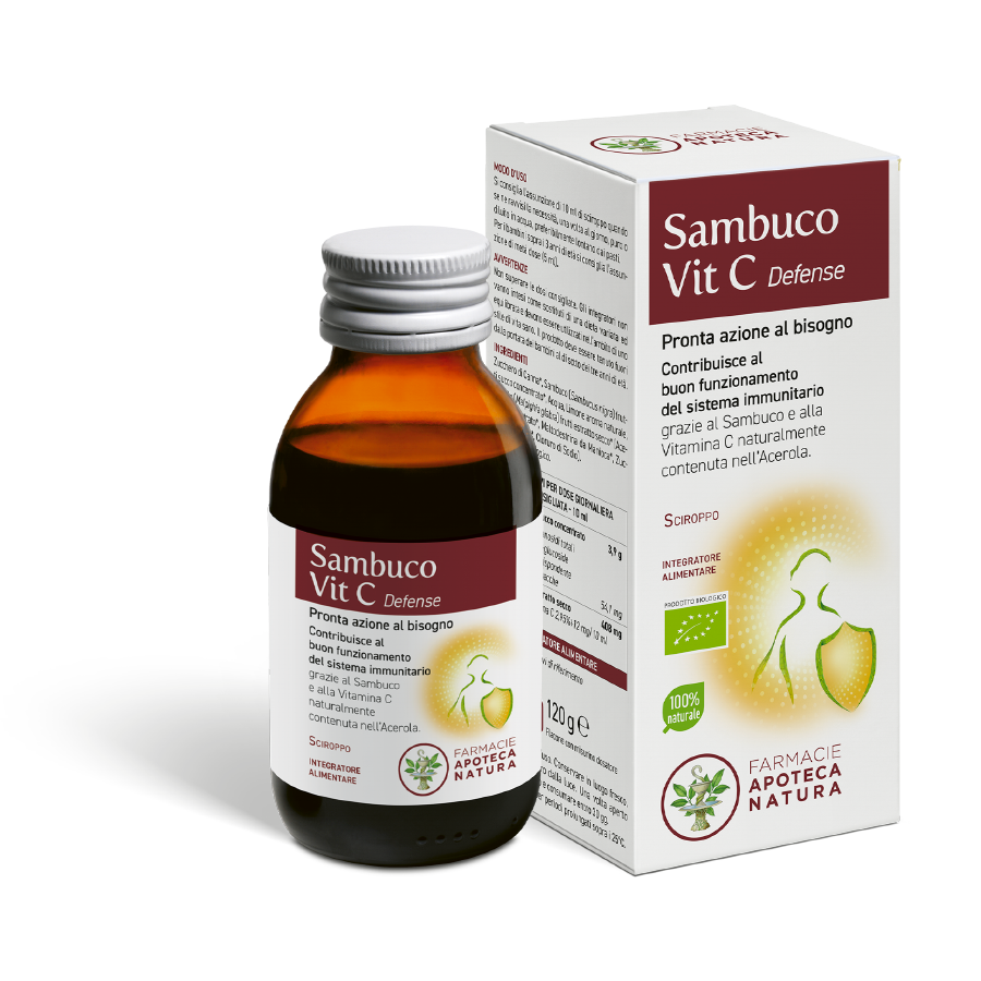 Sambuco Vit C Defense - Sciroppo - Apoteca Natura