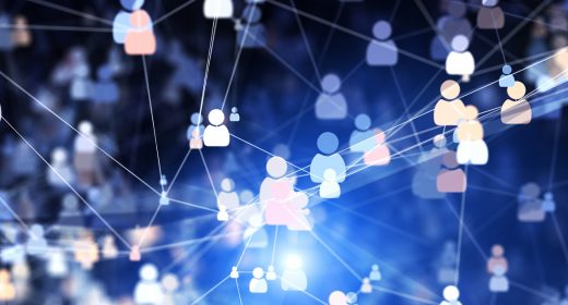 Social connections. 3D illustration